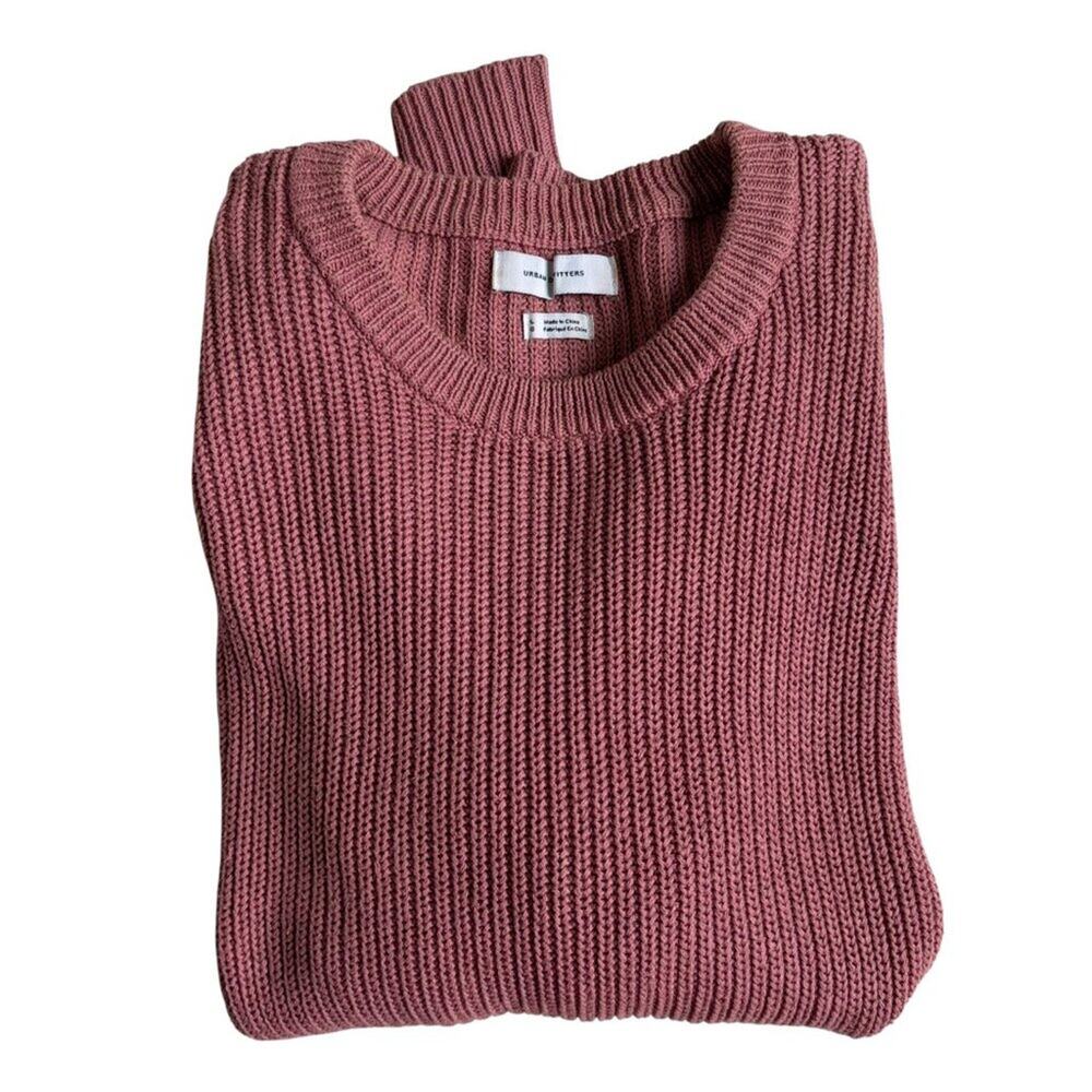 Urban Outfitters Crewneck Oversized Chunky Sweater (Rose) - Size Large